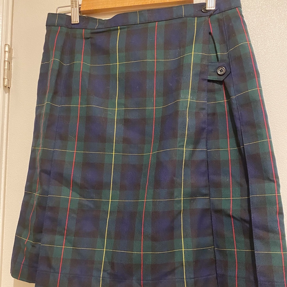 Lands End NWT plaid skirt